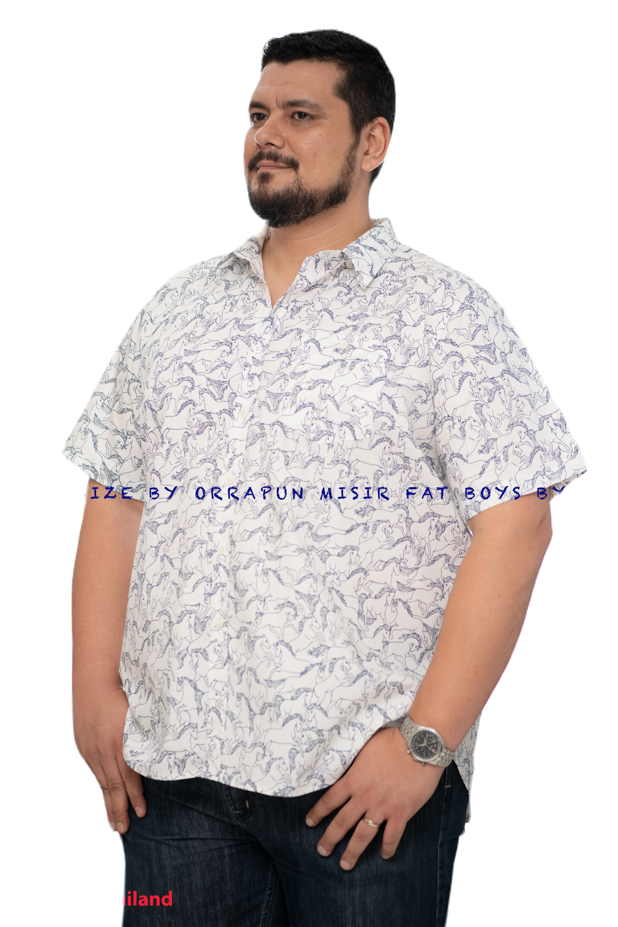 OM Men's Printed Cotton Shirt
