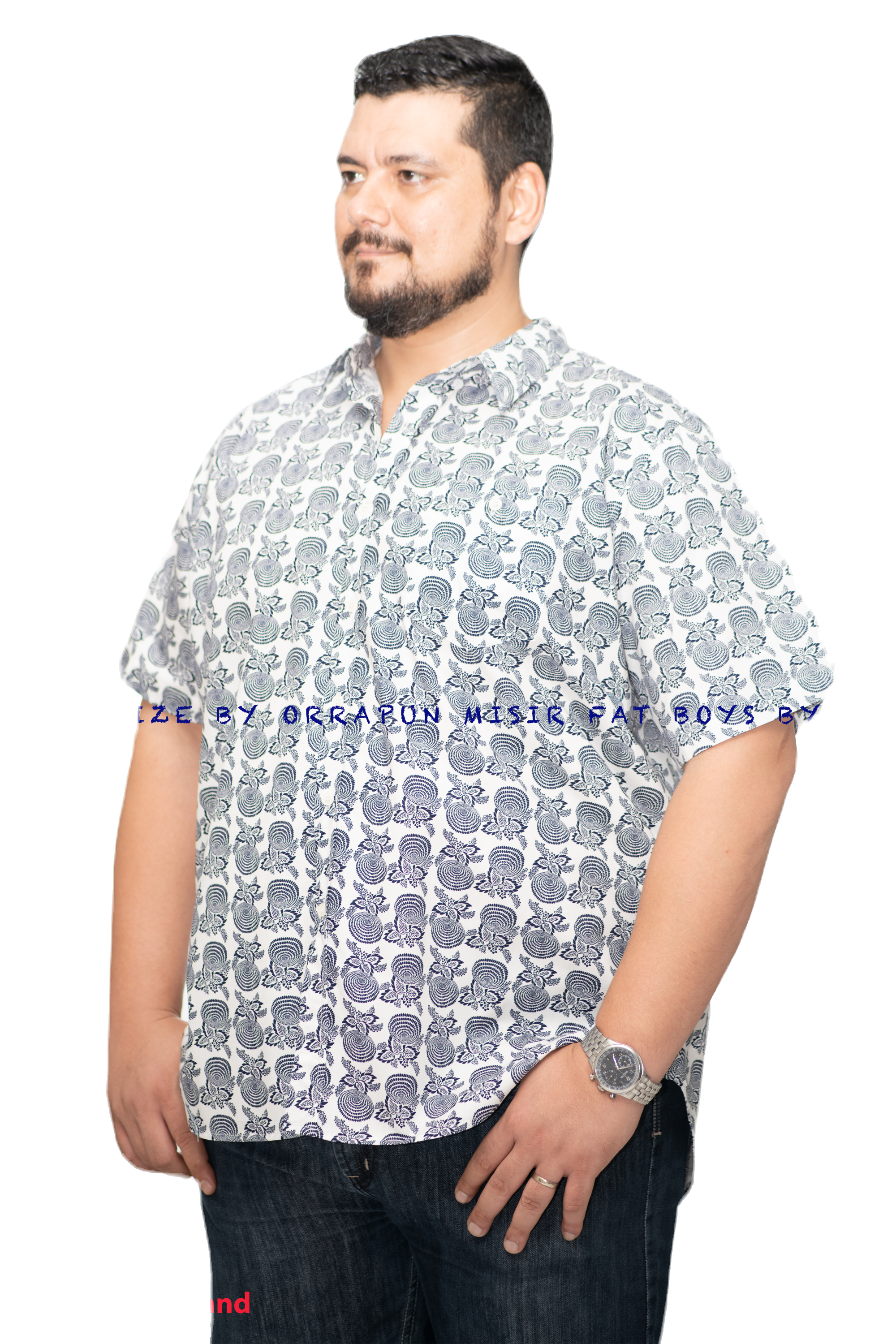 OM Men's Printed Cotton Shirt