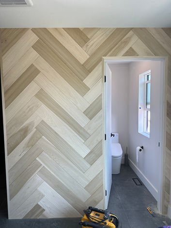 custom feature wall bathroom renovation kelowna