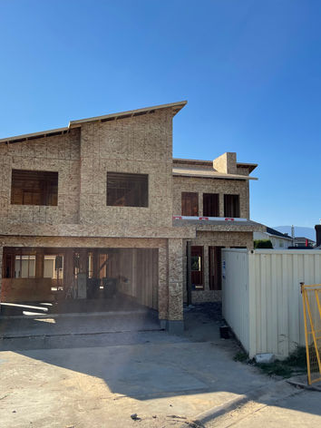 custom home in kelowna framed 
