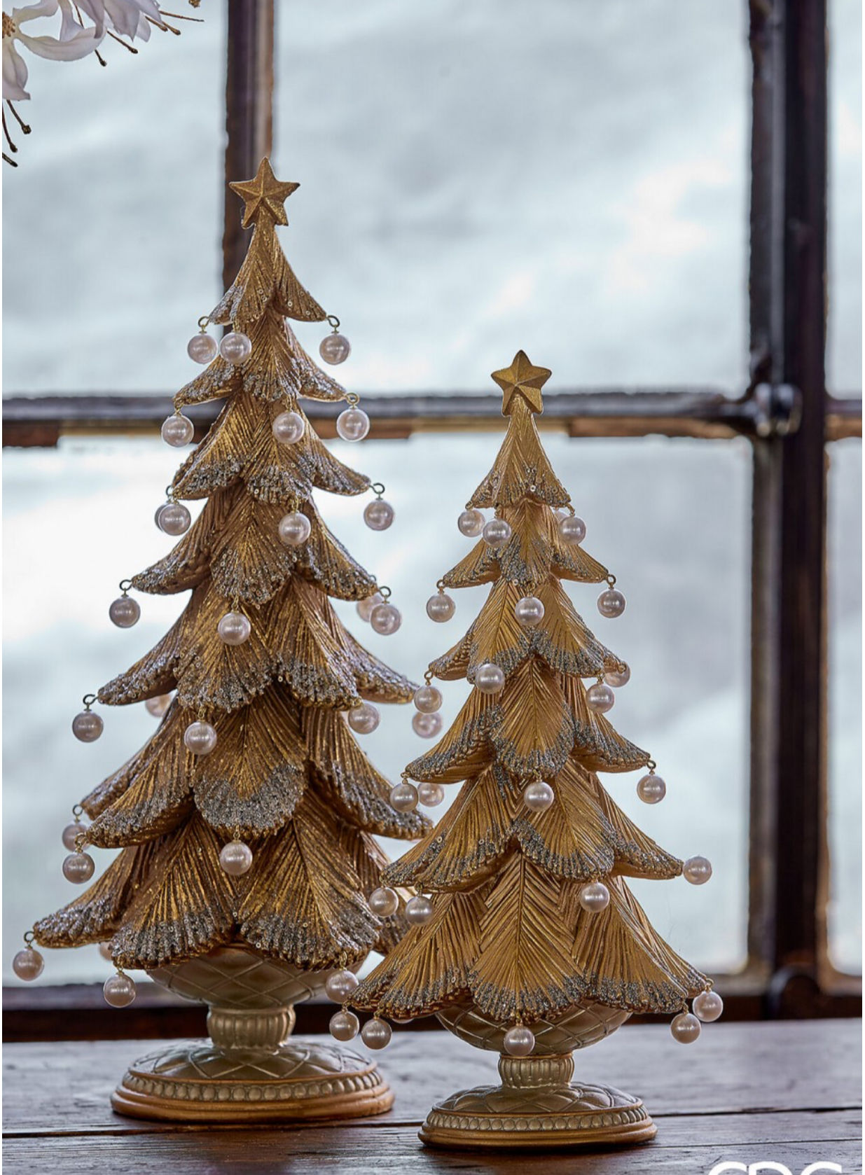 ACTIEPRIJS : Luxe kerstboom - goud met parels ( VOORDEEL SET) 