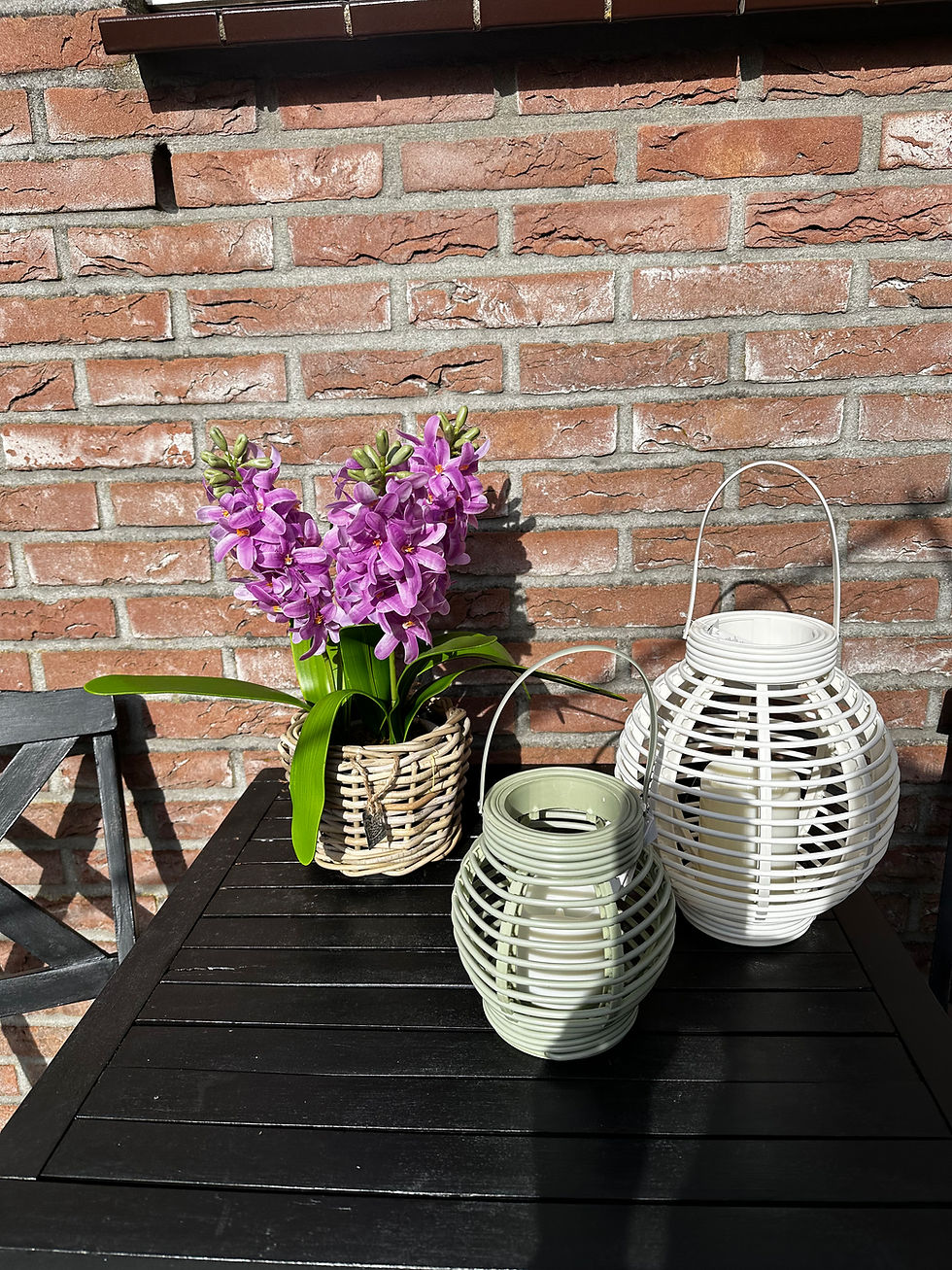 Thumbnail: Windlicht- groen - small - kunststof 