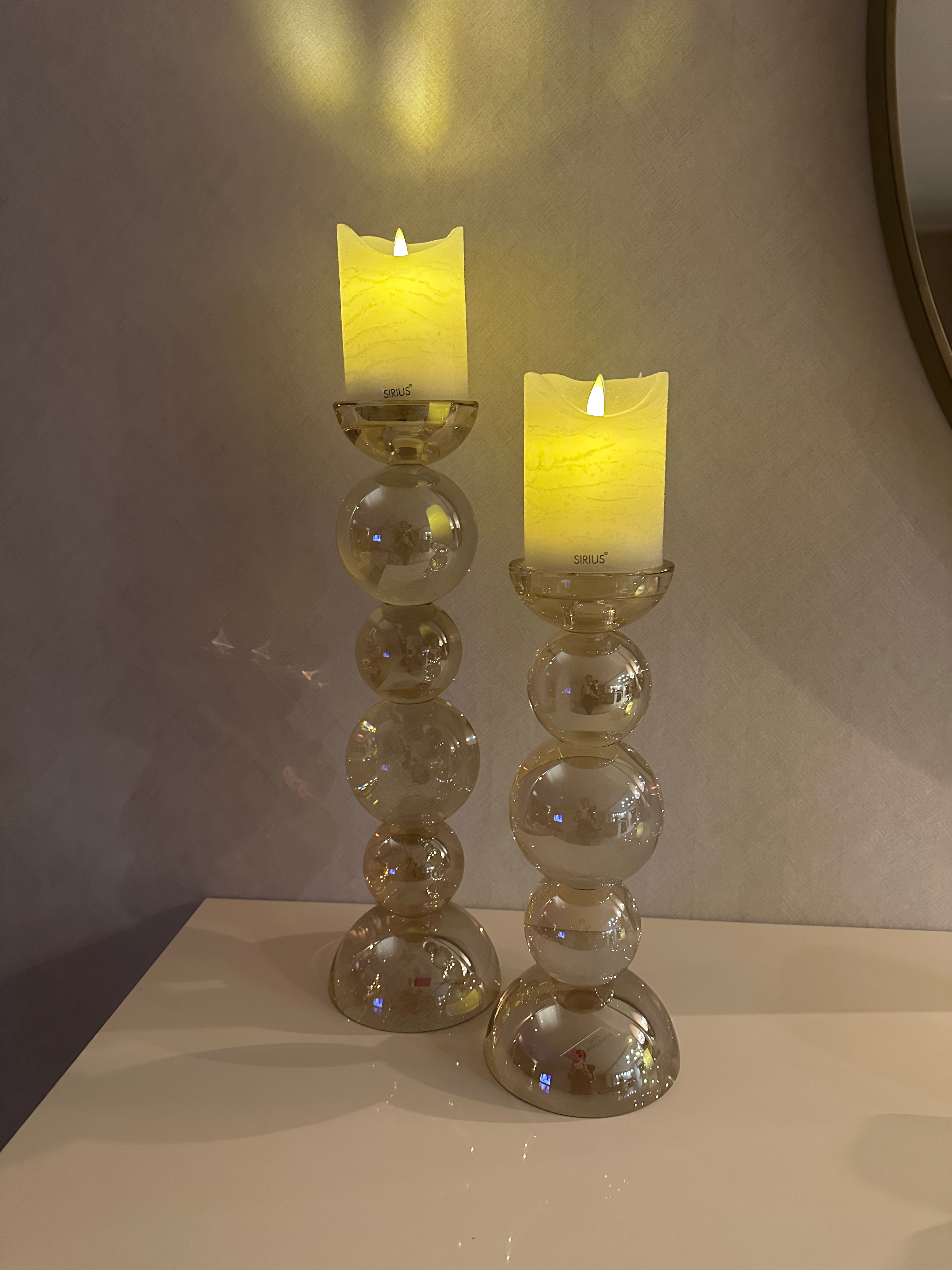 2 - delig set kandelaar : large en medium 