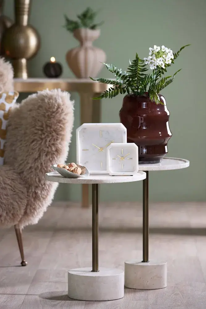 Thumbnail: Klok marmer -wit “large” 