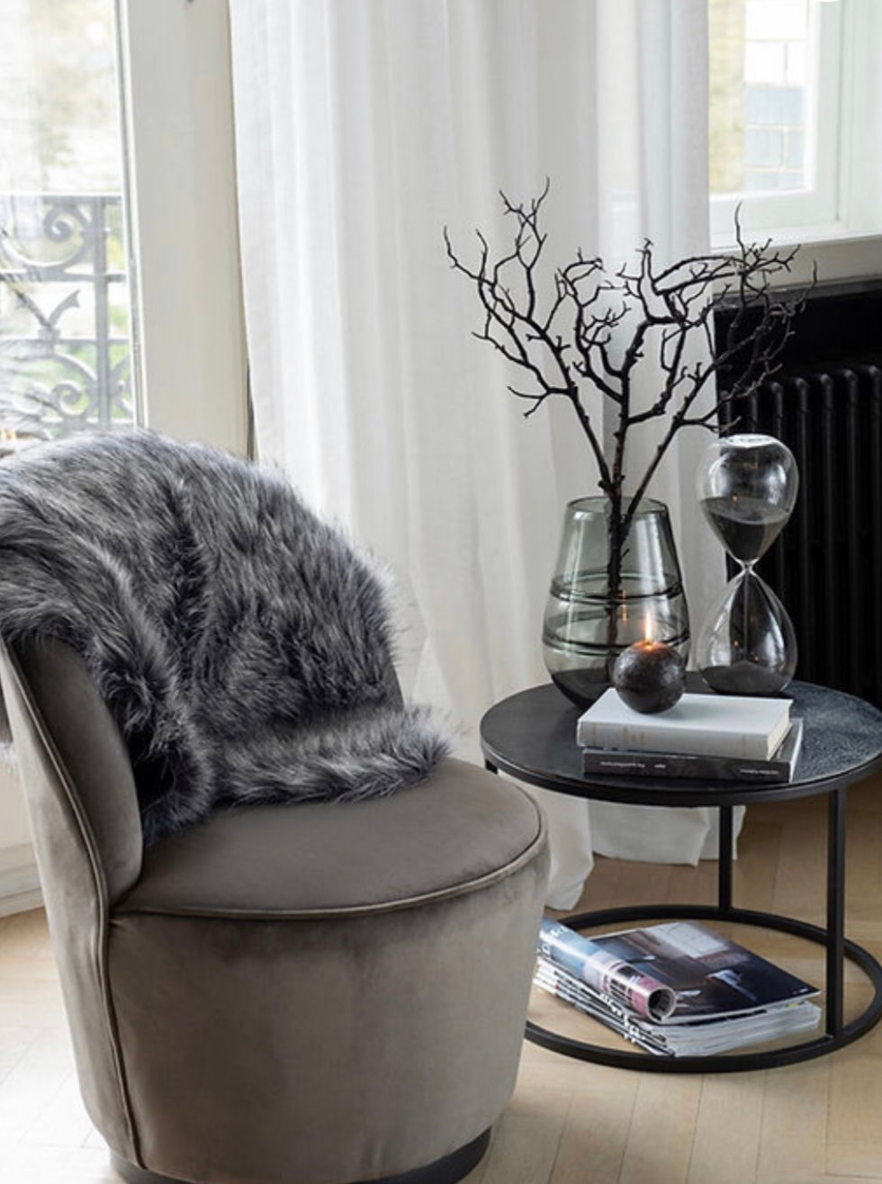 Thumbnail: Zandloper “zwart” Small 