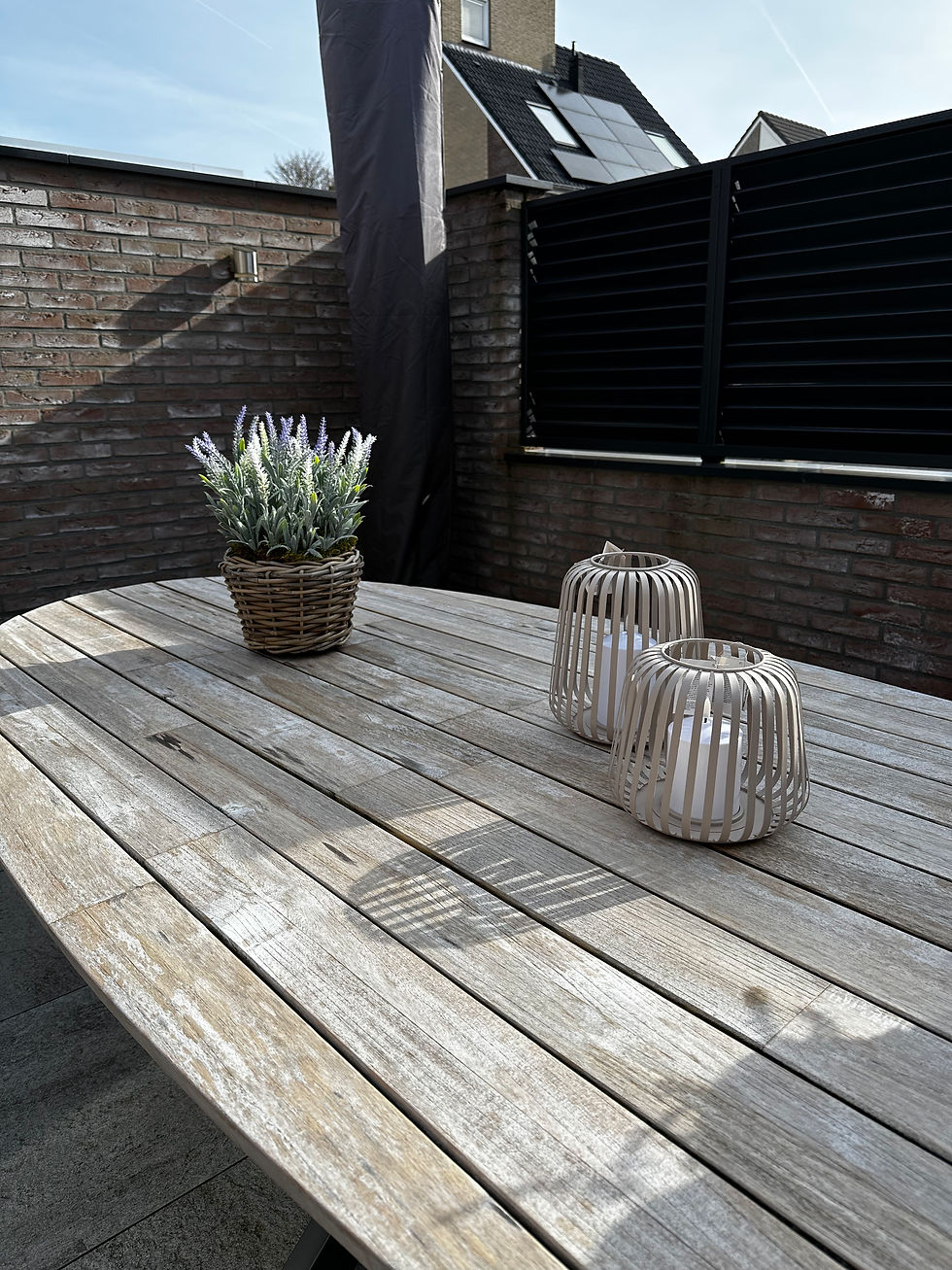 Thumbnail: Windlicht - crème- (metaal) small 