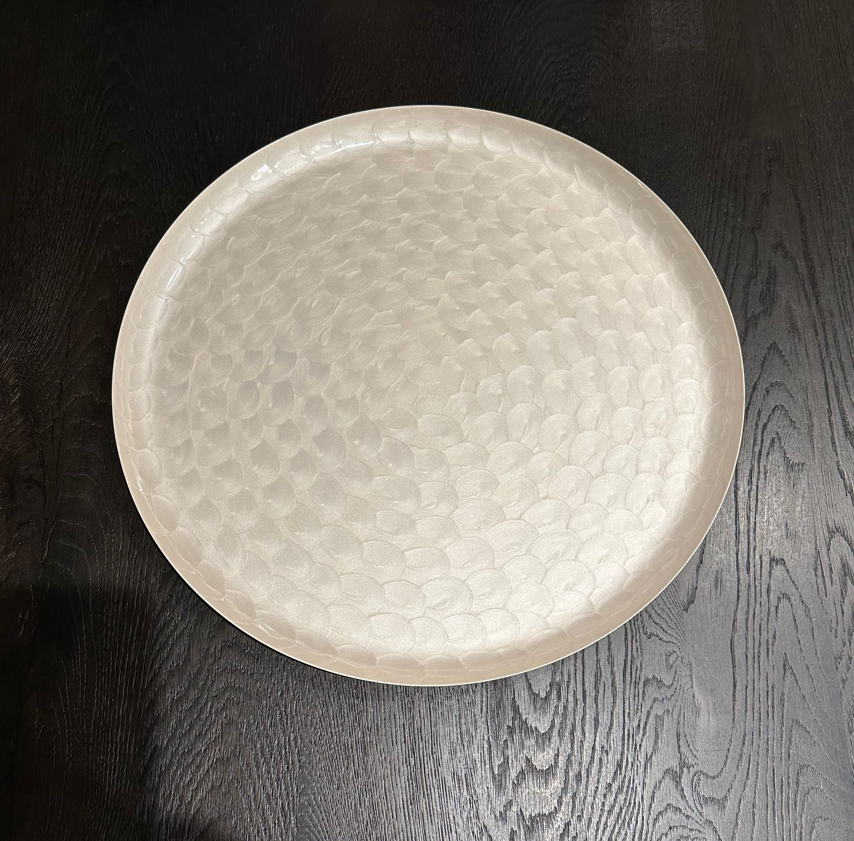 Beige tafelblad 50 cm doorsnee 