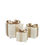 Thumbnail: 3- delig set “verlichte kadootjes” MEDIUM” wit met gouden strik