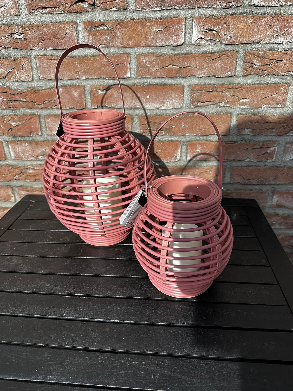 Thumbnail: Windlicht - kunststof - rosé - Large 