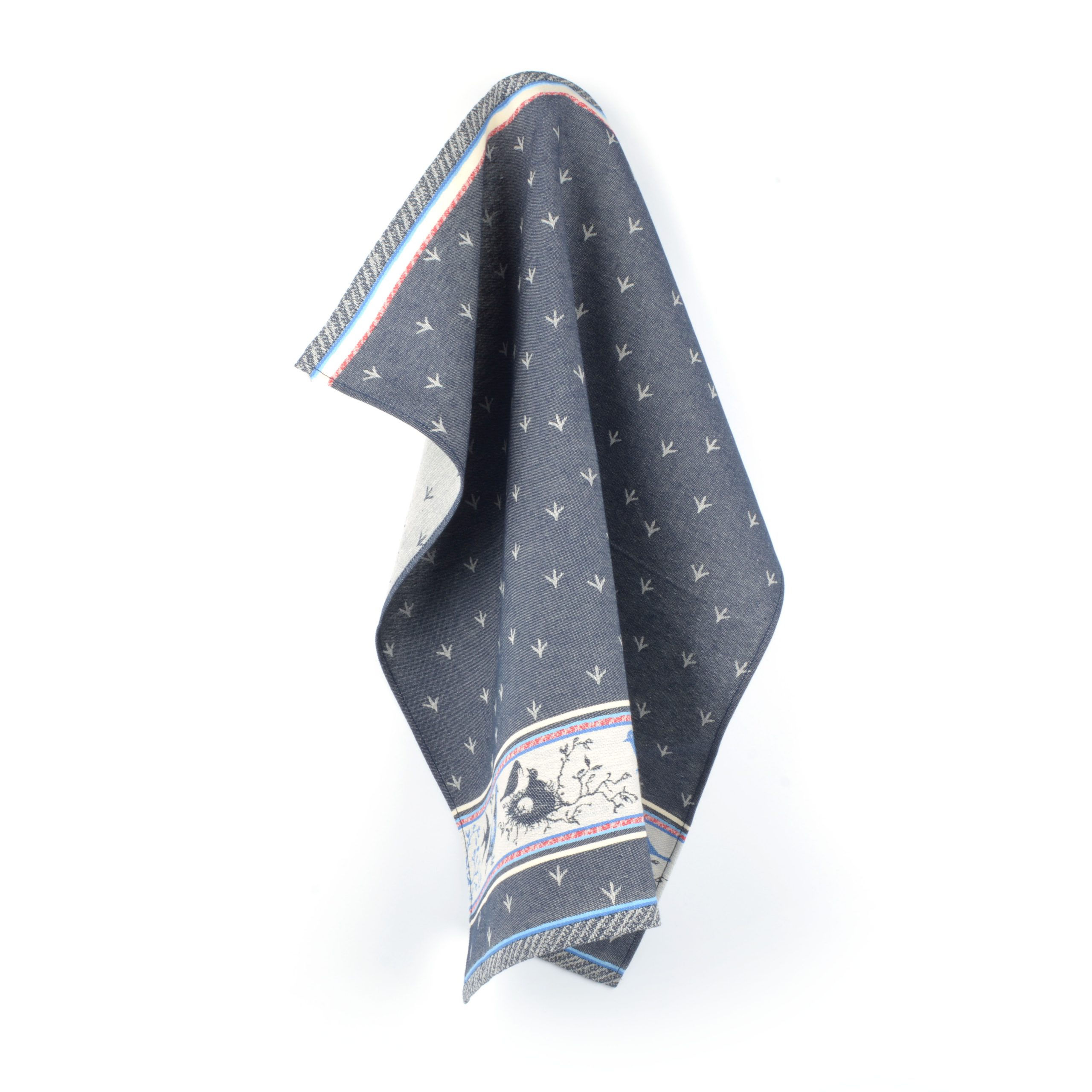 Theedoek Birds Donkerblauw