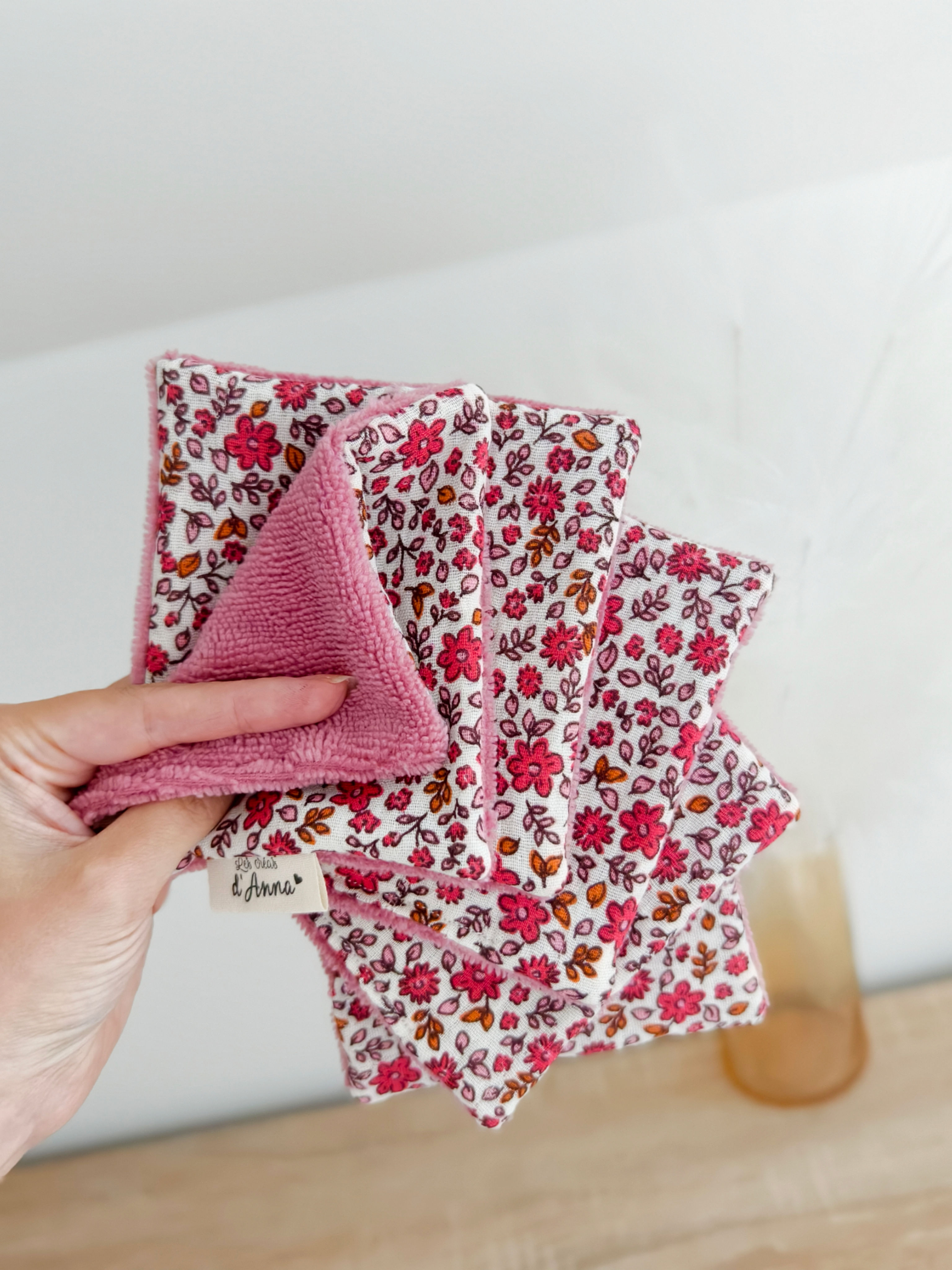 Lot de 5 lingettes lavables - Collection "Eclat d'été"