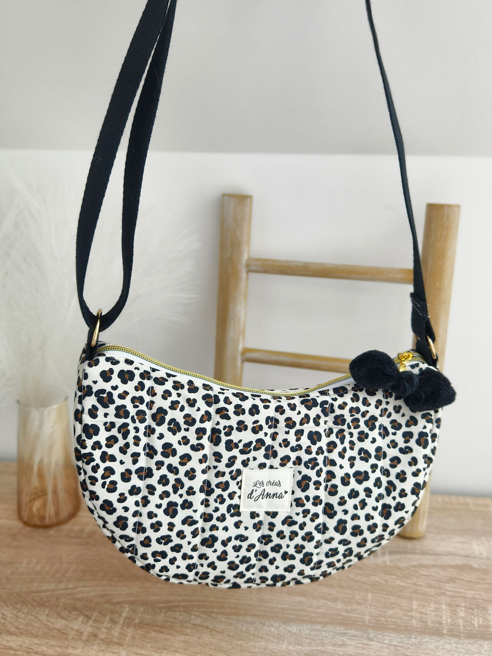 Miniature : Sac bandoulière demi-lune - Collection "Murmure d'automne"