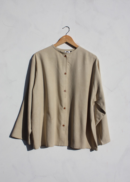 Botanically Dyed Silk Noil Shirt and shorts summer set
