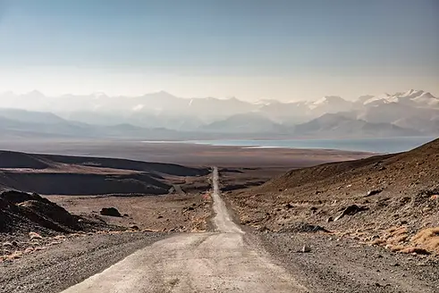 The Pamir Highway in Tajikistan.