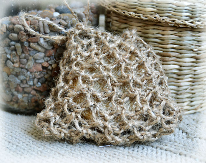 Миниатюра: Льняной мешочек-мочалка