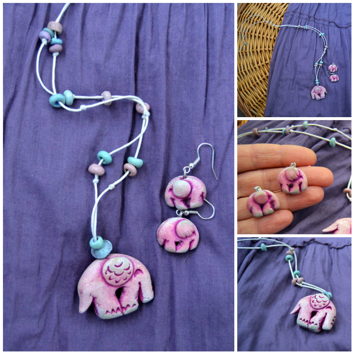 Комплект "Розовые слоники"