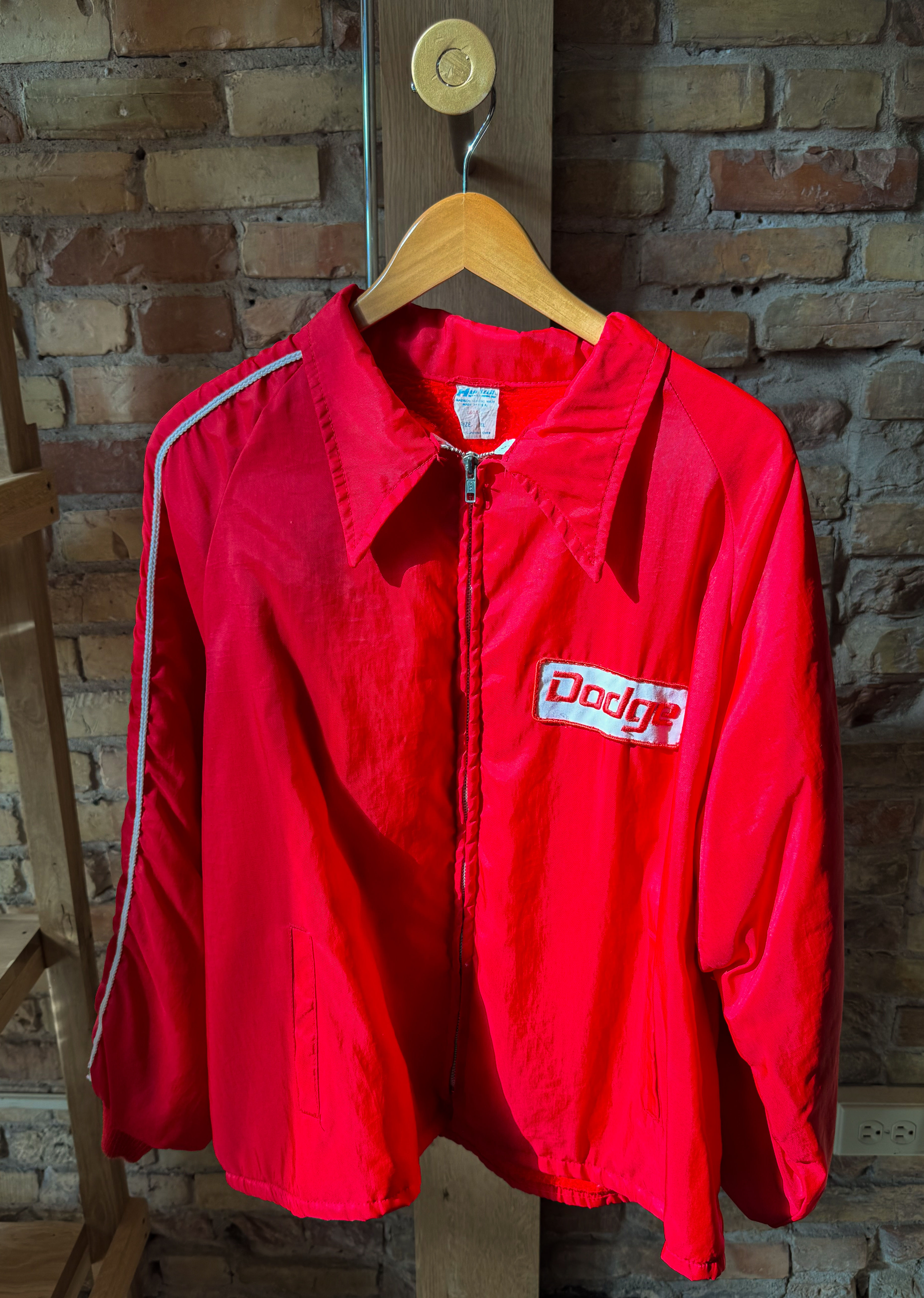 80s Horizon Dodge satin jacket - Size XL