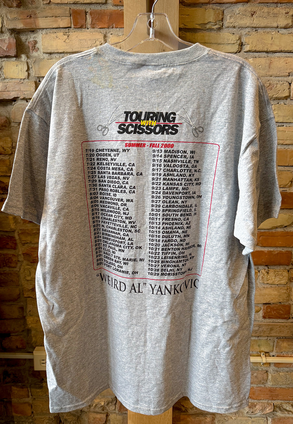 Thumbnail: Weird Al Yankovic size XL t-shirt from 2000 Running With Scissors Tour
