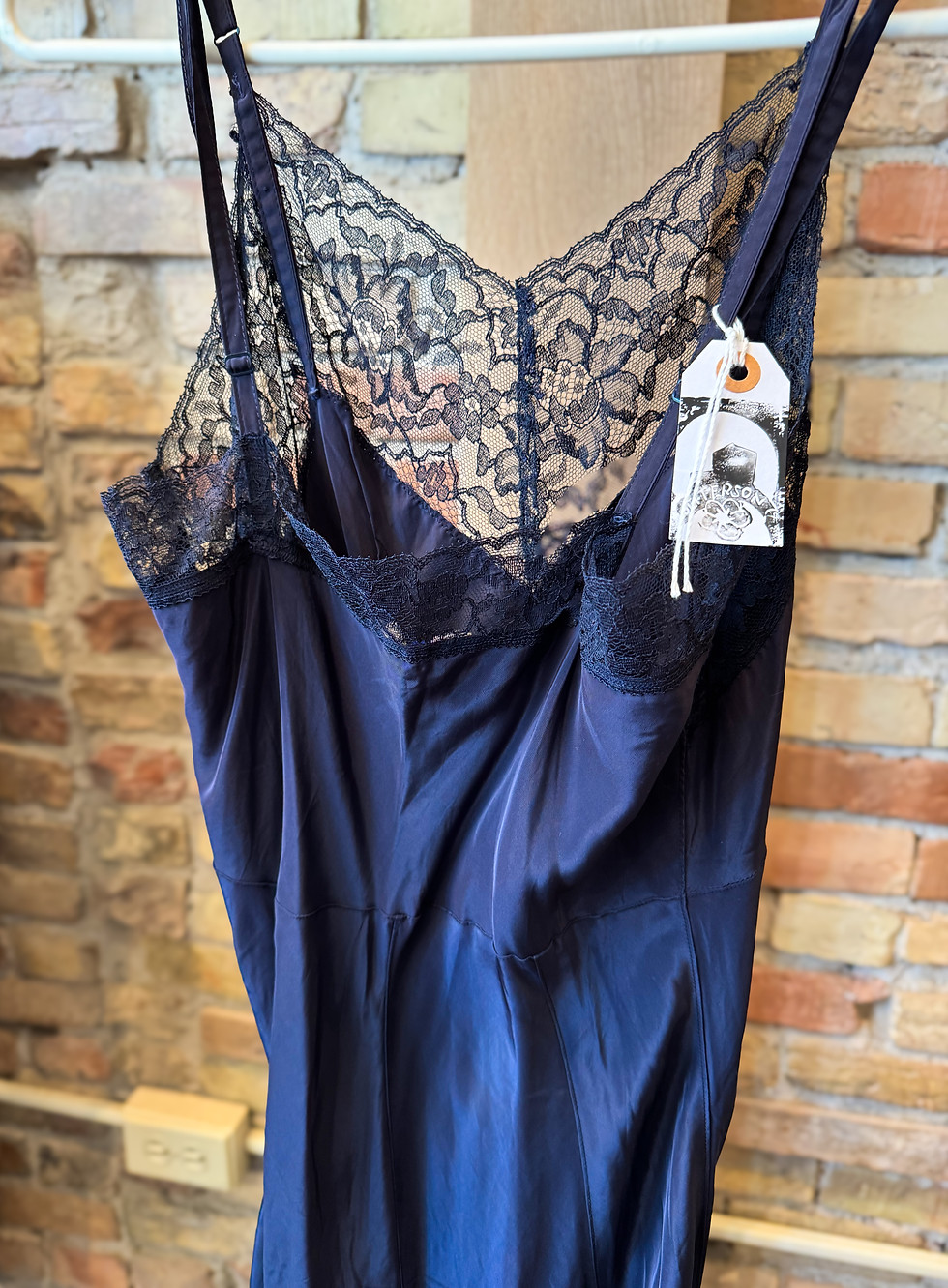Thumbnail: Navy blue slip dress Women’s M