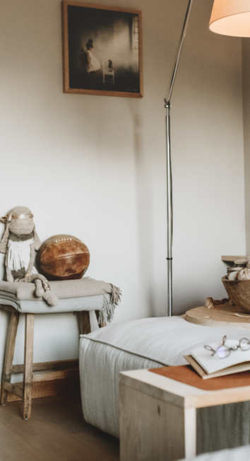 Close-up of handmade jewellery with natural gemstones in soft warm tones