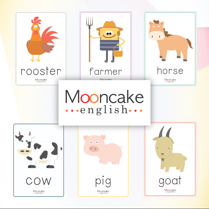 Farm Animals Flashcards | Mooncake English