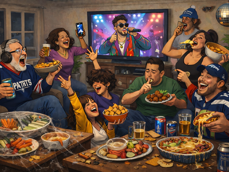 “We’re Not Here for Football: A Super Bowl Survival Guide for Halftime, Snacks, and Absolute Chaos” - By Mary Boyce