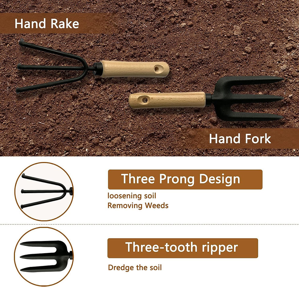 Thumbnail: FADMAN 5-Piece Wood Gardening Tool Set