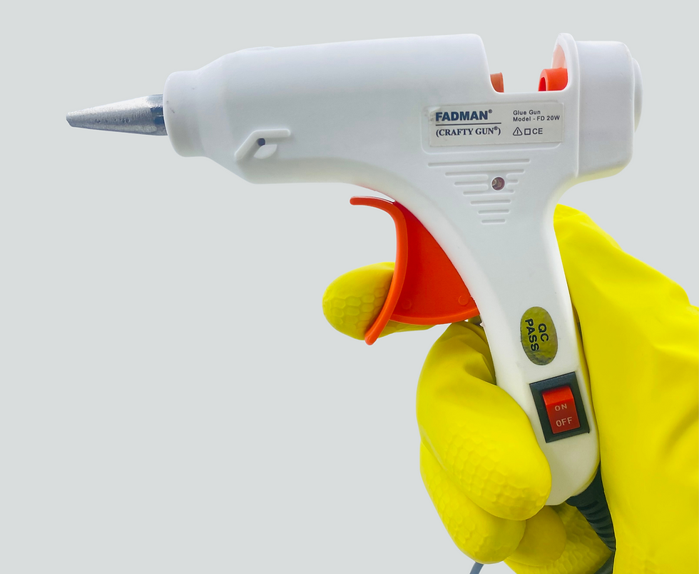 Thumbnail: A 20 watt White glue gun, a tool used for crafts and repairs, melting glue sticks to create a strong adhesive bond.