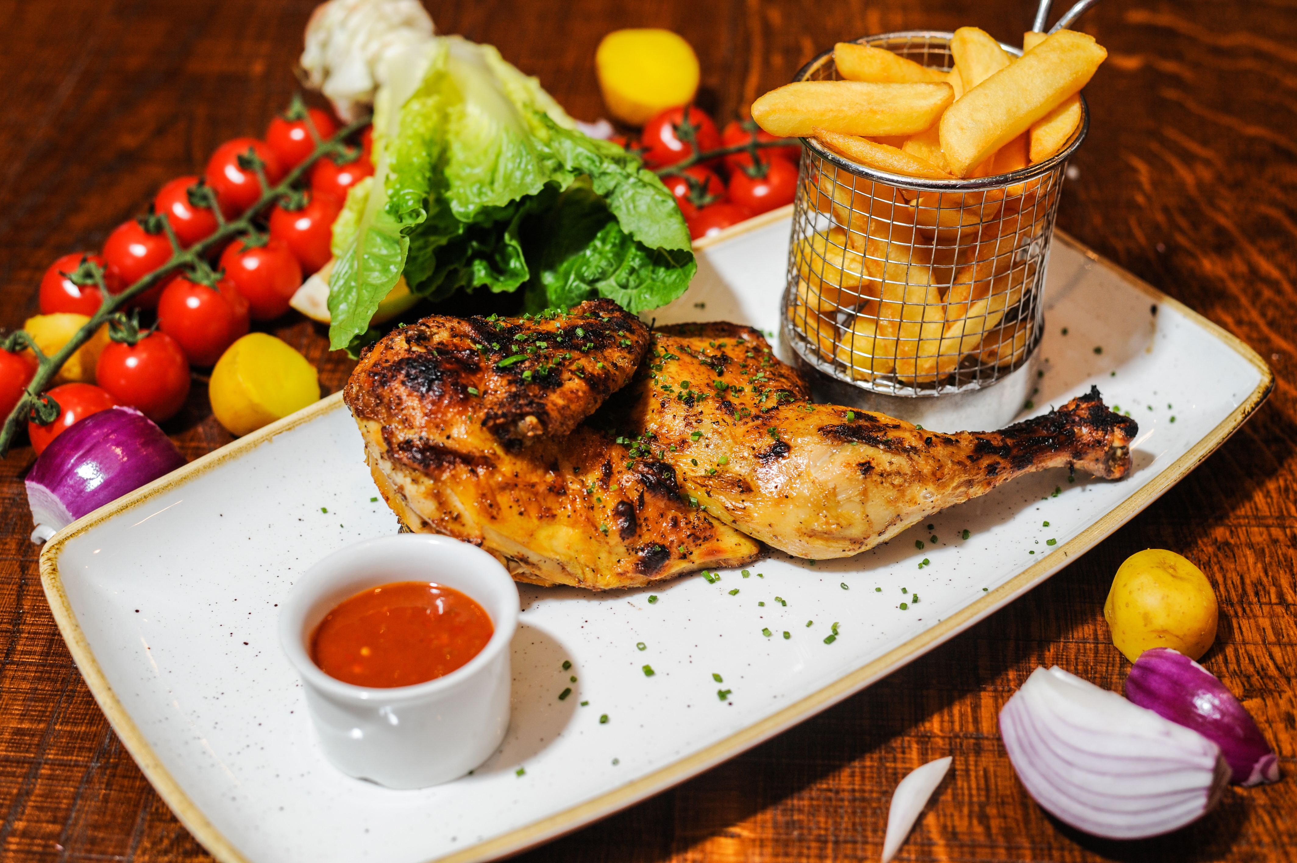 Arranged Food and Objects