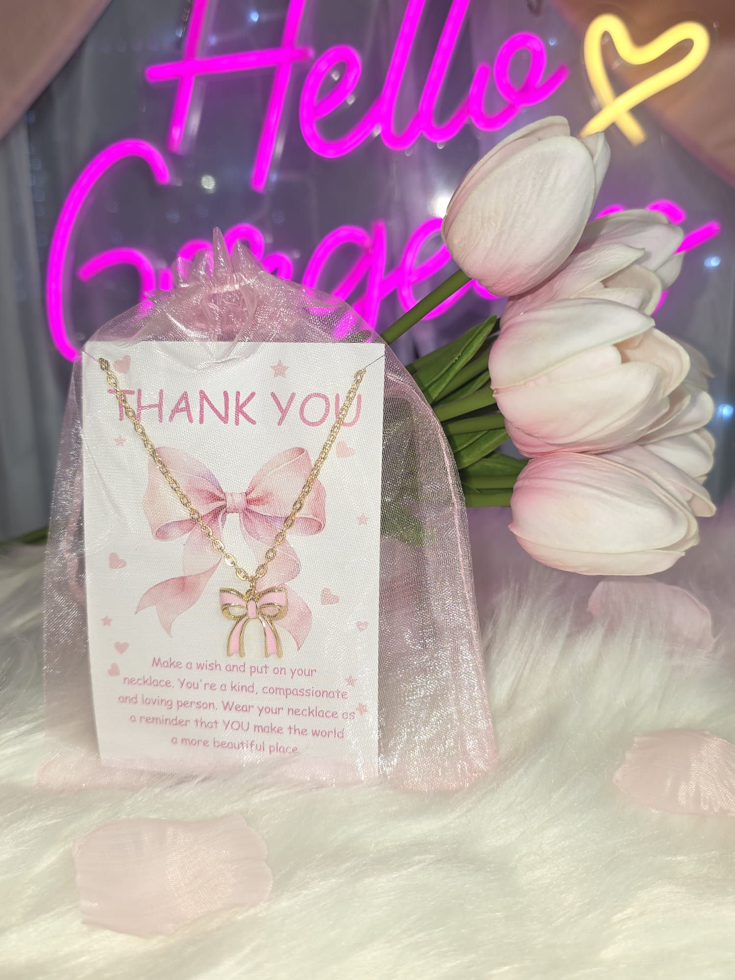 Collar de Moña Rosada