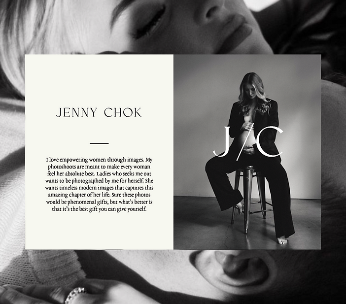 Jenny Chok Photo Branding and Website Design