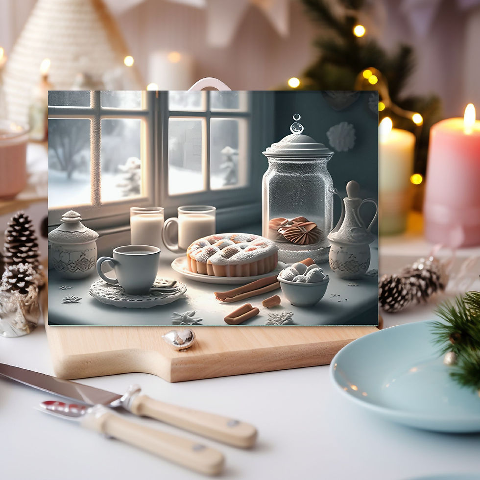 Cozy Kitchen Glass Cutting Board