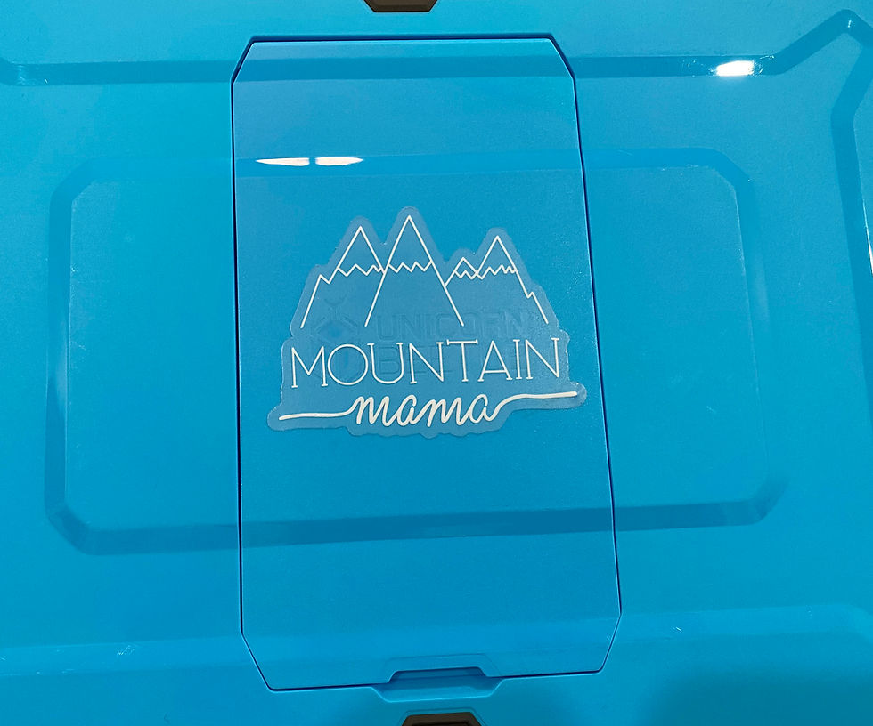 Thumbnail: Mountain Mama White and Clear Die Cut Sticker