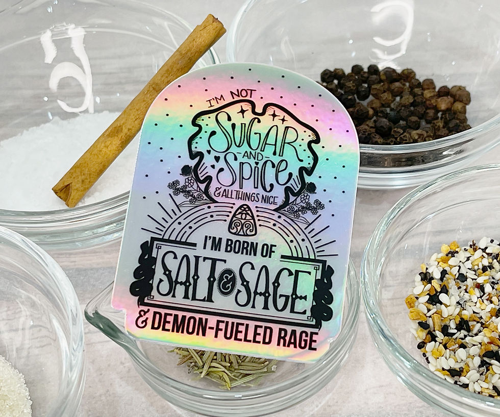 Thumbnail: Salt & Sage Witchy Holographic Arch Sticker