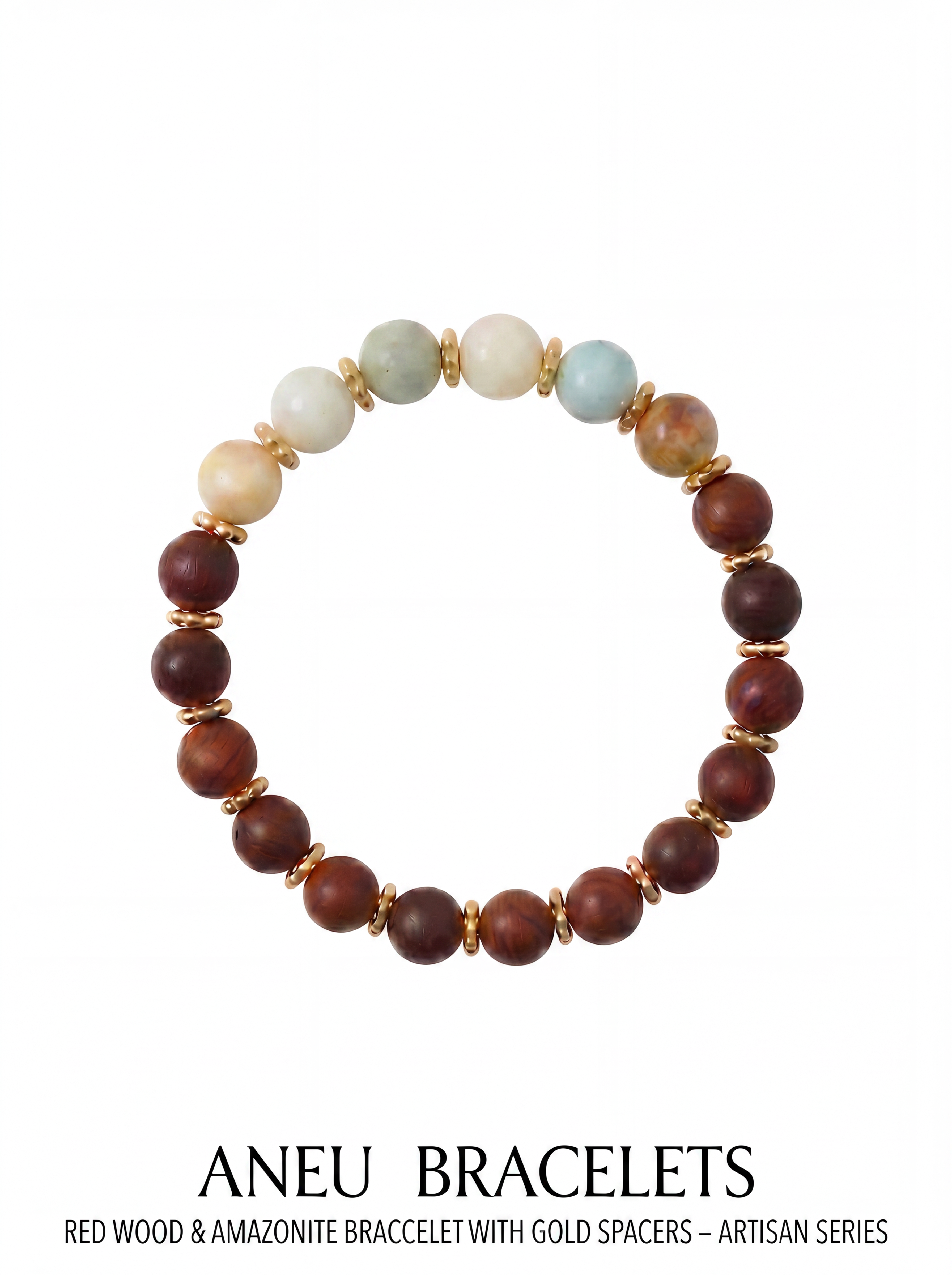 Red Wood Amazonite Bracelet