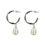 Thumbnail: Twisted Hoops with freshwater pearl.