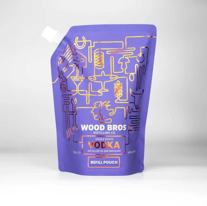 Wood Brothers Vodka refill pouch | Poucher 