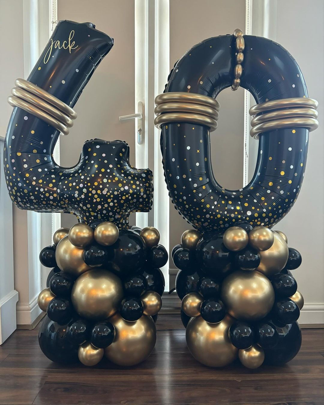 40th Birthday Party Marquee Balloon Bouquet Column