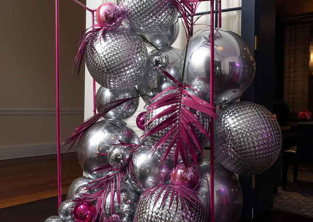 balloon art disco theme party