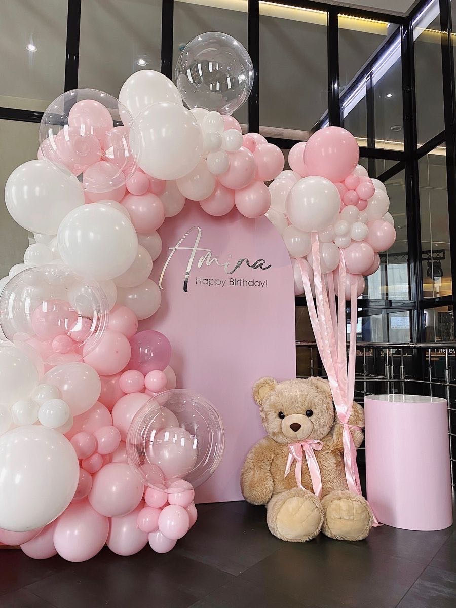 Auckland girls birthday party decoration package - Pink Teddy Bear theme