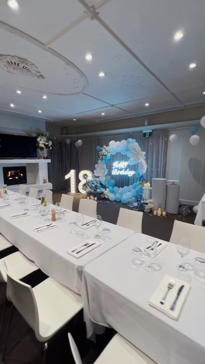 Thumbnail: Auckland girls 18th birthday party blue white balloons decoration  pack