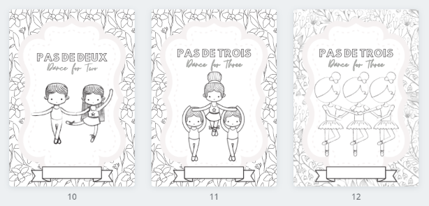 Miniature : Kids Ballet Coloring In (12 pages)