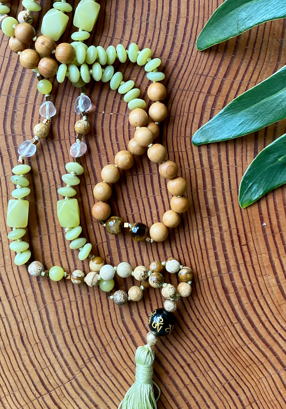Thumbnail: MA021 | $125 | 108 bead Contemporary Mala Prayer Necklace | Activated