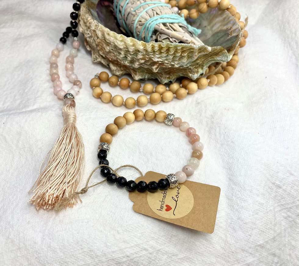 Thumbnail: MA004 | $75 | 108 bead Contemporary Mala Prayer Necklace | Activated