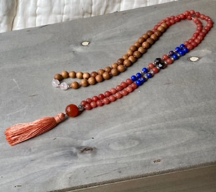 Thumbnail: MA015 | $125 | 108 bead Contemporary Mala Prayer Necklace | Activated
