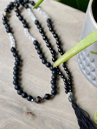 MA031 | $125 | 108 bead Contemporary Mala Prayer Necklace | Activated