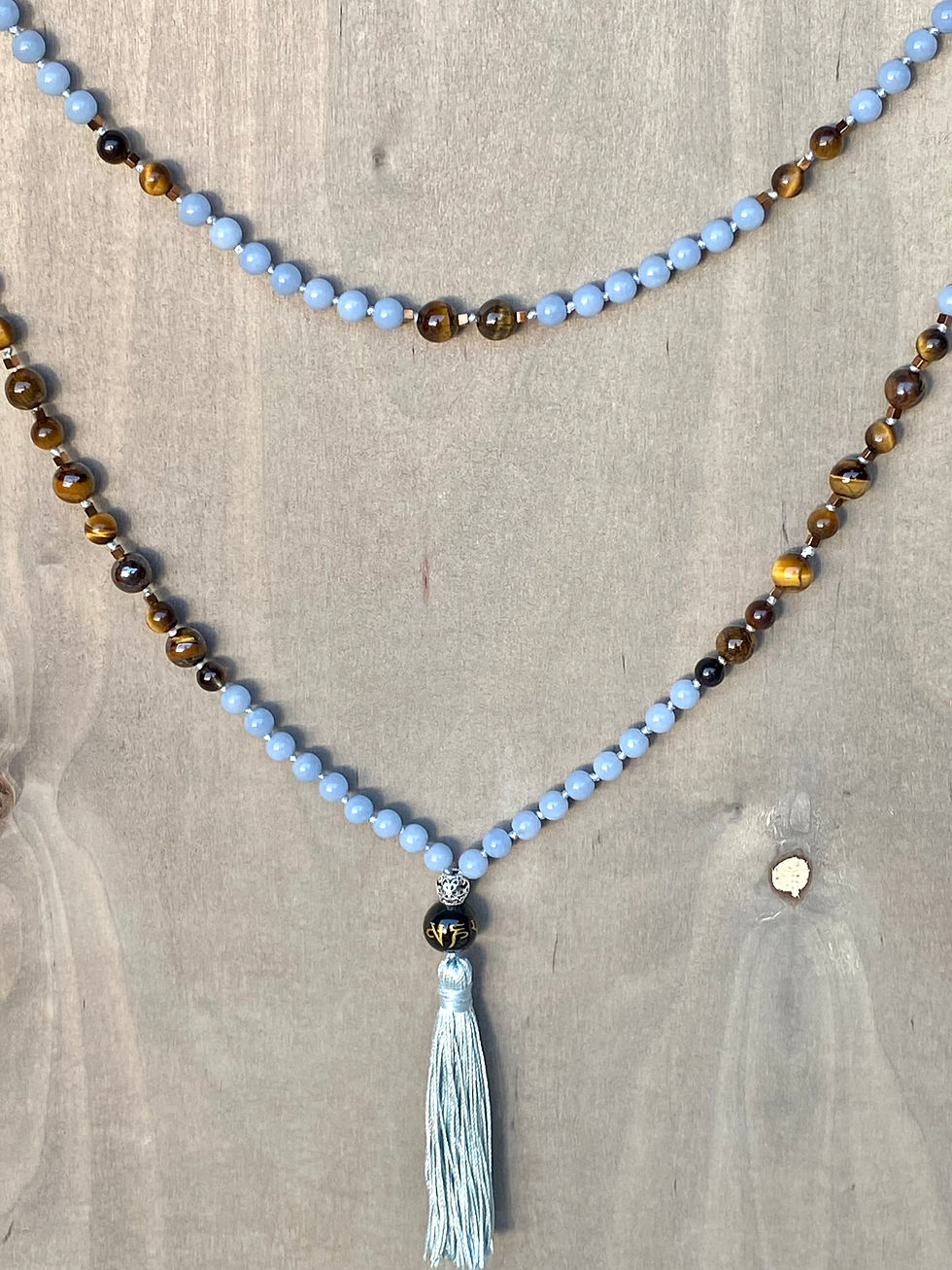 Thumbnail: MA016 | $125 | 108 bead Contemporary Mala Prayer Necklace | Activated