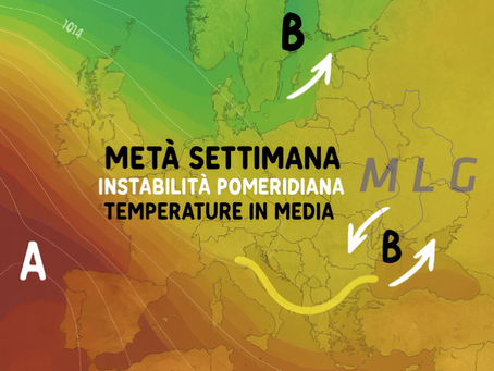 MLG: previsioni fino a fine Maggio: locale instabilità a metà settimana, poi migliora in attesa della prima vera ondata di caldo della stagione estiva. I dettagli.