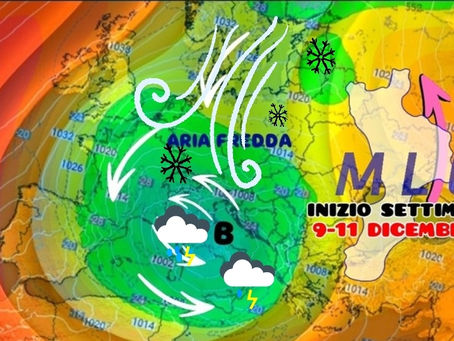 Inizio settimana ancora instabile, soprattutto sulle tirreniche, con altre piogge, freddo e locali nevicate.