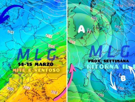 **MLG: dal caldo anomalo alla neve sui monti in poche ore: brusco calo termico e maltempo ad inizio settimana!